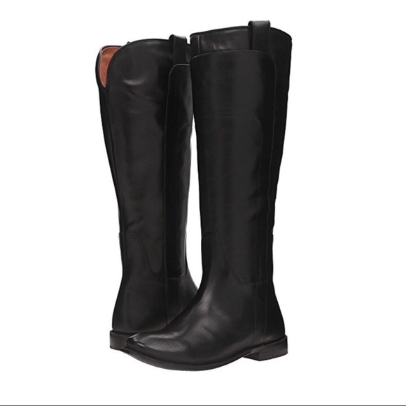 Frye Paige Tall Riding Boots in Black EUC - size 8 - Picture 1 of 7